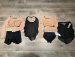 6 Dance Wear, Costumes NWT, Adult XS-S, Shorts Custom Made Tops Skirts