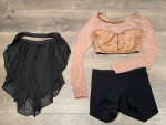 6 Dance Wear, Costumes NWT, Adult XS-S, Shorts Custom Made Tops Skirts