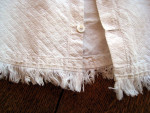 Antique Vintage Handmade White Button-Up Christening Jacket for Child