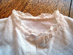 Antique Vintage Handmade White Button-Up Christening Jacket for Child
