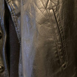 Men's vintage black horsehide leather jacket belted 1950s nice