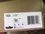 Brand New UGG Men's Suede Black Leather Moccasin Slippers (Size 11)