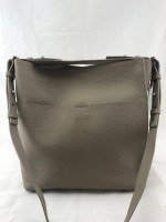 NEW ALLSAINTS Mast Leather Shoulder Tote Mink Grey