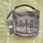 Like new Liebeskind Berlin Gray Soft Leather Hobo Shoulder Bag