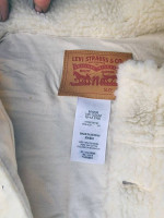 Levi's White Baby Bubble Sherpa Trucker JACKET MMM