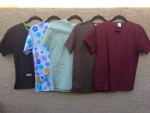 Scrubs sets, 6 tops and 4 pants, XS size