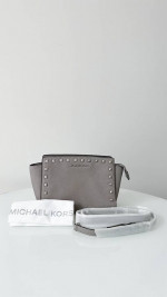 Michael Kors Leather Studded Selma Crossbody Handbag