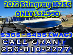2022 Stingray 182SC Deck Boat! Huge savings! Please Call Me!!!!