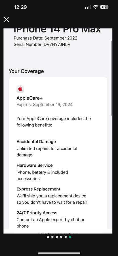 iPhone 14 pro max silver 256gb unlocked with apple care