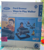 Ford Bronco 4-in-1 Baby Activity Center & Push Walker Blue Grey