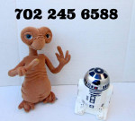 ET Stuffed Doll and Star Wars R2D2 Bank