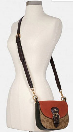 New Coach Saddle Bag Clutch CROSSBODY Purse
