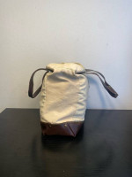 Patron Tequila Tan Canvas Tote/Bag with Leather Straps & Bottom & Remo