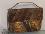 SALE $ 41. rare vTg EXOTIC skin shoulder Handbag • VARON