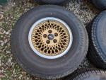 OEM Jeep Cherokee Comanche Gold Aluminum 15x7 wheels & tires